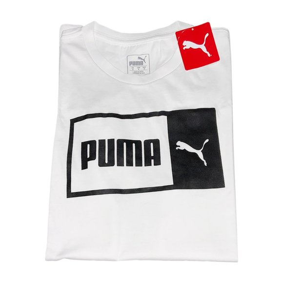 NWT PUMA MEN'S WHITE CREW NECK T-SHIRT SIZE S M L - Picture 5 of 5